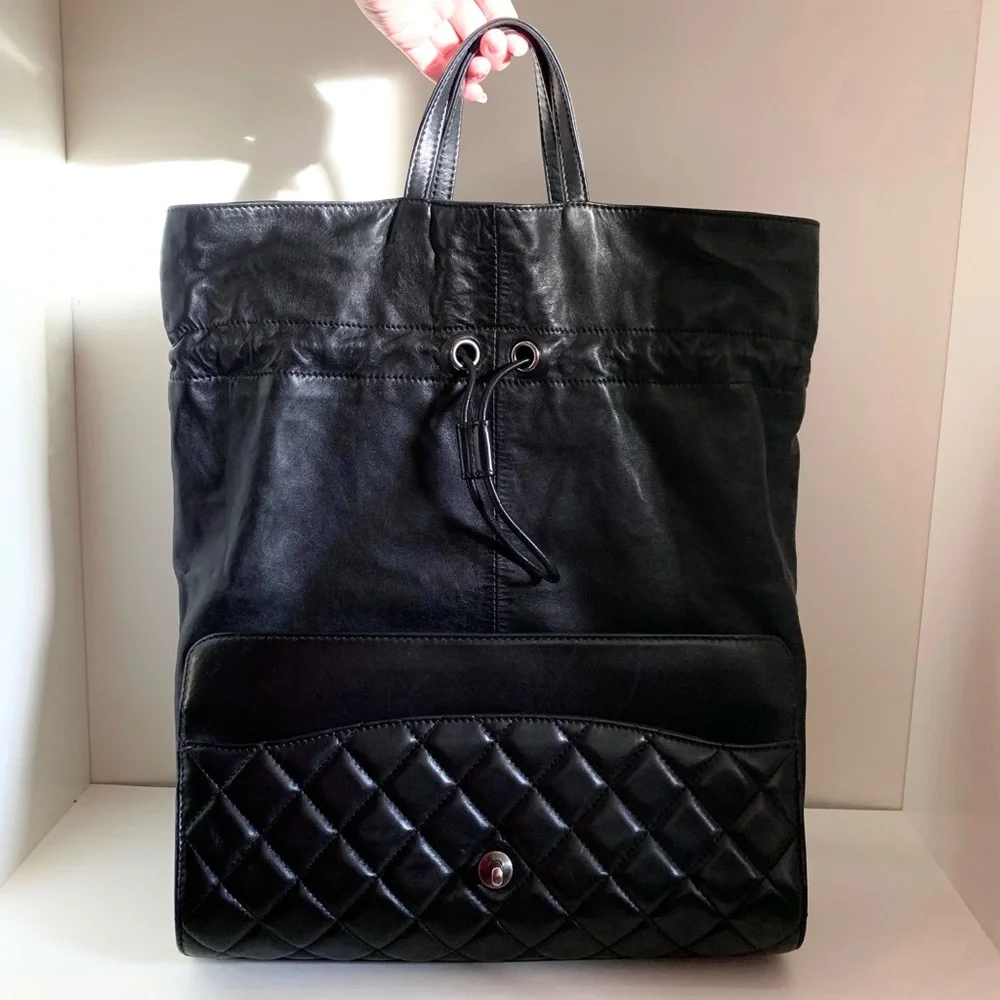 Chanel classic flap convertible tote bag